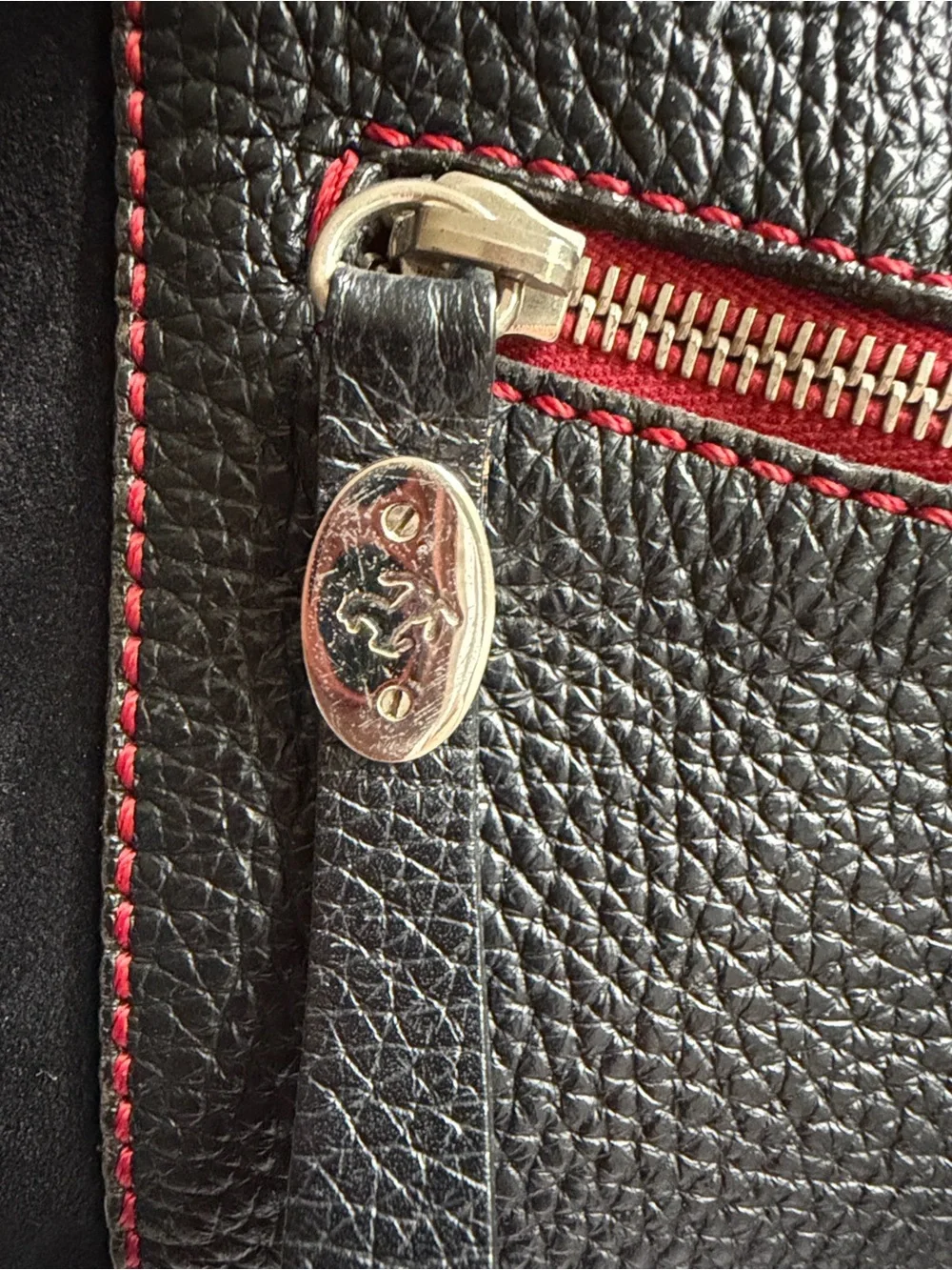 Tod's  Black Leather and Suede Tote from the Ferrari collection
